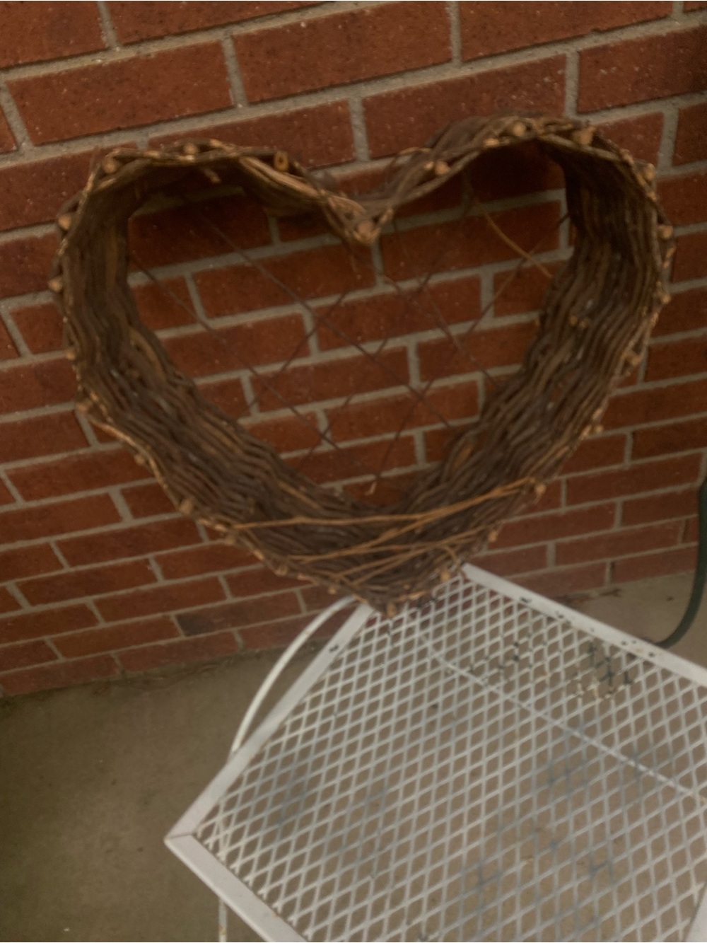 Rustic Heart Wreath Wall Accent - Brown
